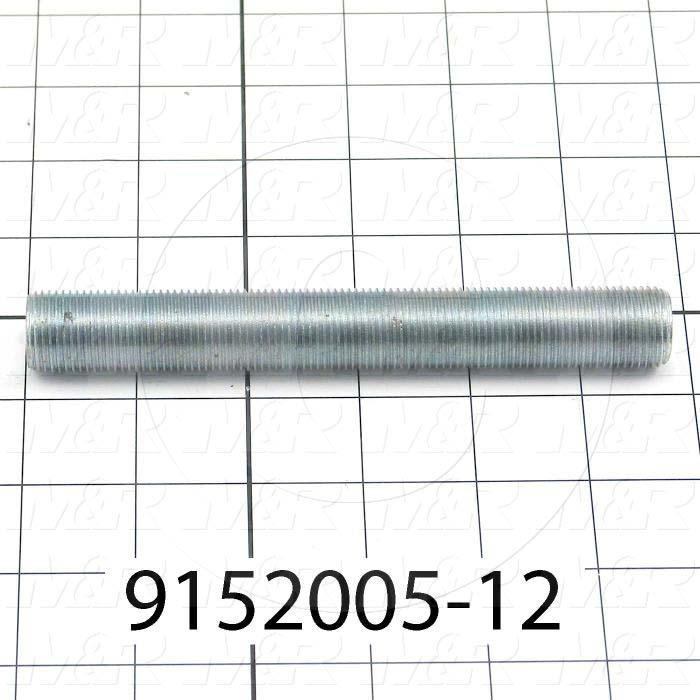 Fabricated Parts, Threaded Rod 3/4-16 X 5.75 in., 5.75 in. Length, 3/4 in. Diameter, 3/4-16 Thread Size, Zinc Plated Finish