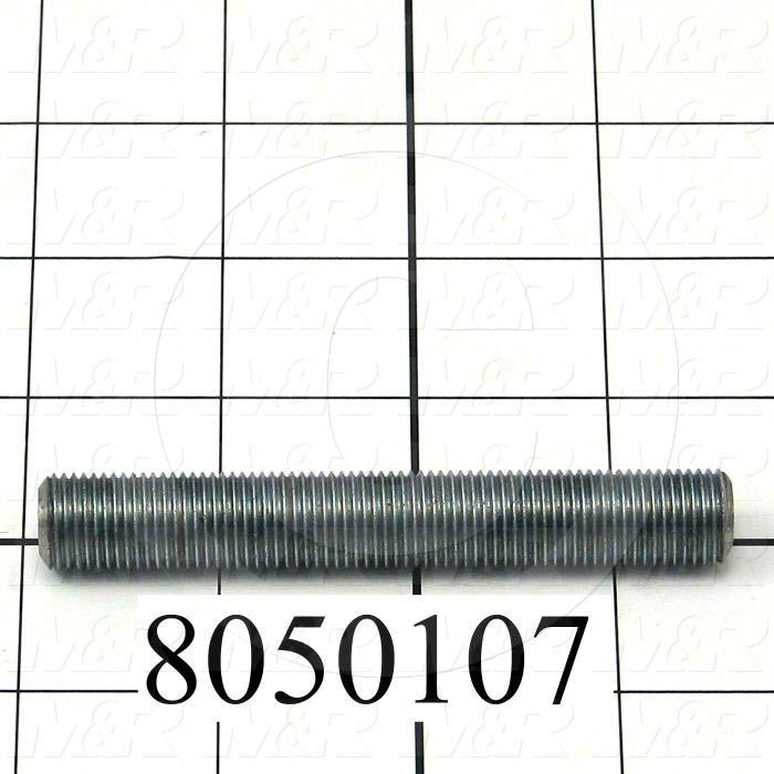 Fabricated Parts, Threaded Rod, 3.50 in. Length, 1/2-20 Thread Size