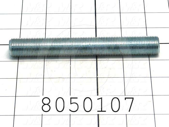 Fabricated Parts, Threaded Rod, 3.50 in. Length, 1/2-20 Thread Size