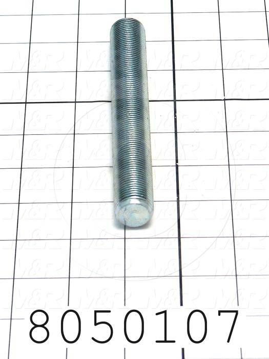 Fabricated Parts, Threaded Rod, 3.50 in. Length, 1/2-20 Thread Size