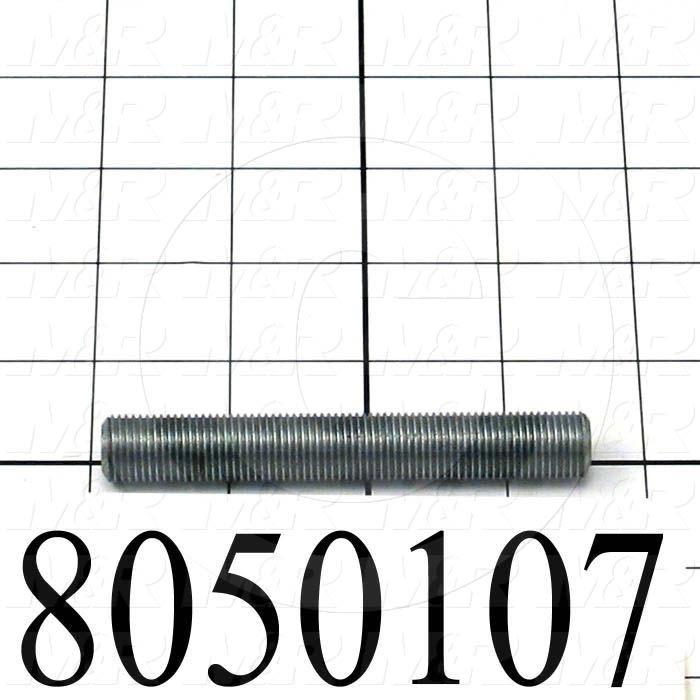 Fabricated Parts, Threaded Rod, 3.50 in. Length, 1/2-20 Thread Size
