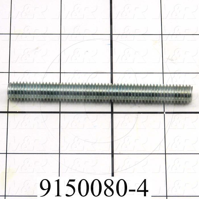 Fabricated Parts, Threaded Rod, 3.50 in. Length, 3/8-16 Thread Size