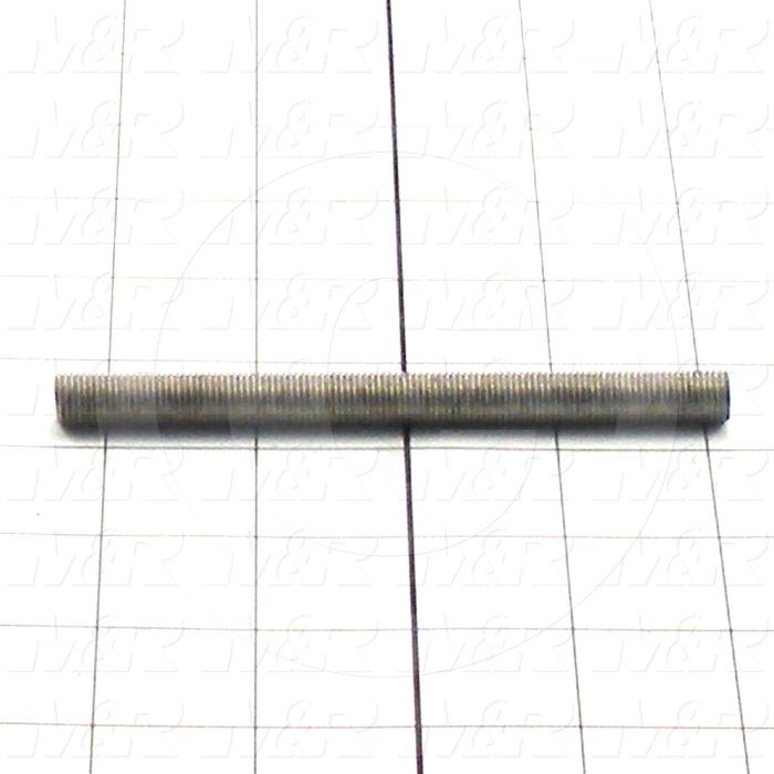 Fabricated Parts, Threaded Rod 3/8-24 X 4.5 in. Length, 4.50 in. Length, 3/8-24 Thread Size, Zinc Plated Finish