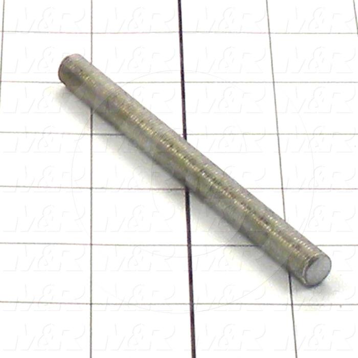 Fabricated Parts, Threaded Rod 3/8-24 X 4.5 in. Length, 4.50 in. Length, 3/8-24 Thread Size, Zinc Plated Finish