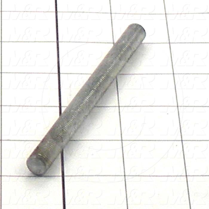 Fabricated Parts, Threaded Rod 3/8-24 X 4.5 in. Length, 4.50 in. Length, 3/8-24 Thread Size, Zinc Plated Finish