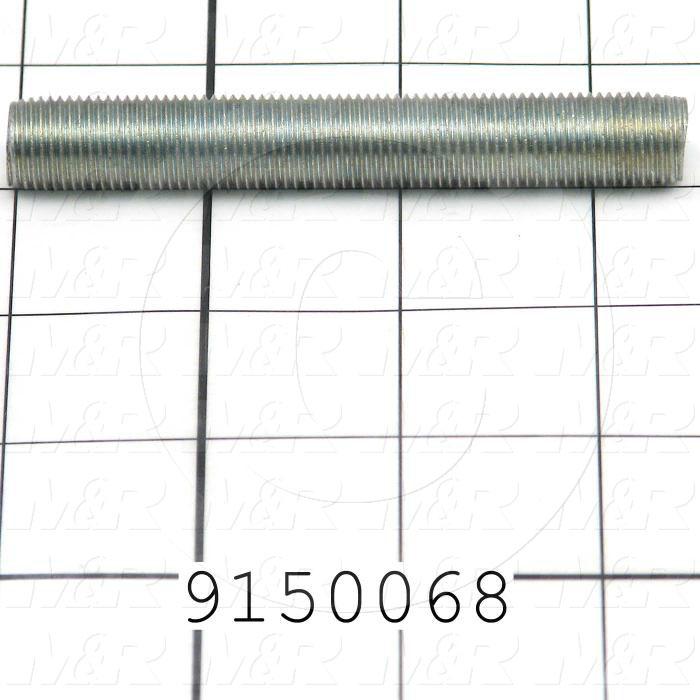 Fabricated Parts, Threaded Rod, 4.00 in. Length, 1/2-20 Thread Size