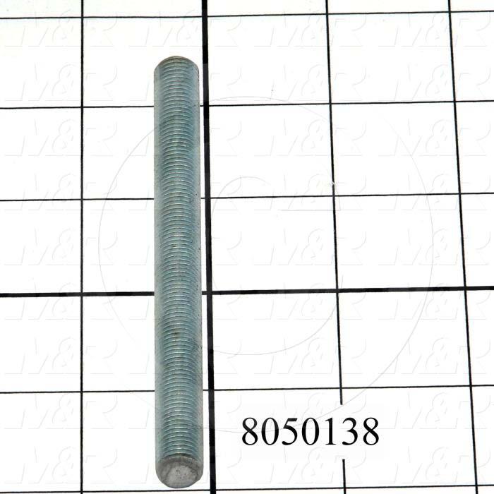 Fabricated Parts, Threaded Rod, 4.25 in. Length, 3/8-24 Thread Size, All Challengers - Gauntlets Micro Part