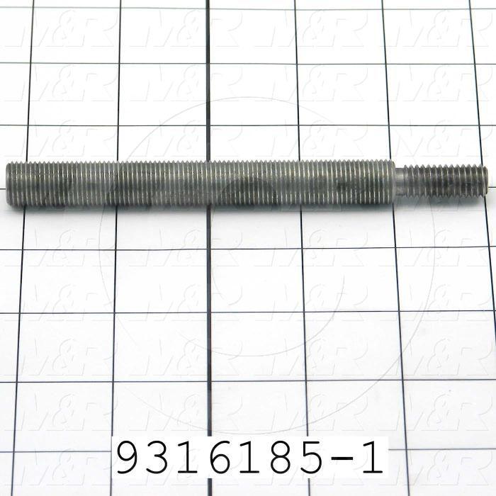 Fabricated Parts, Threaded Rod, 5.38 in. Length, 1/2-20 Thread Size