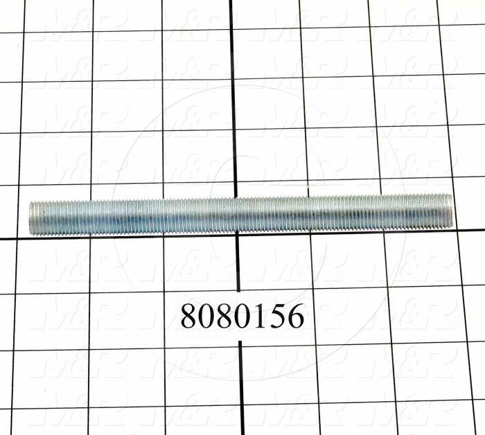 Fabricated Parts, Threaded Rod, 5.75 in. Length, 1/2-20 Thread Size
