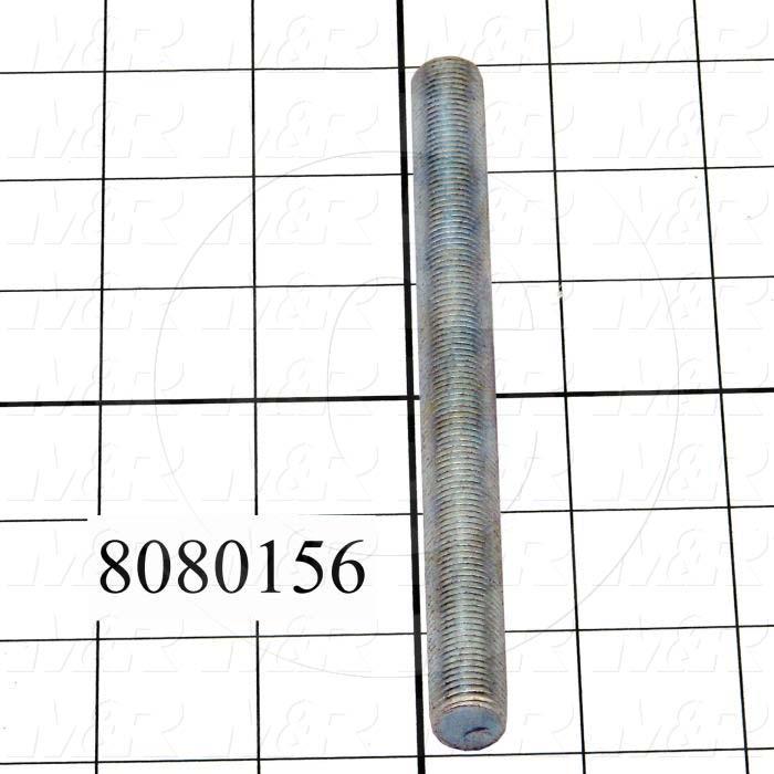 Fabricated Parts, Threaded Rod, 5.75 in. Length, 1/2-20 Thread Size