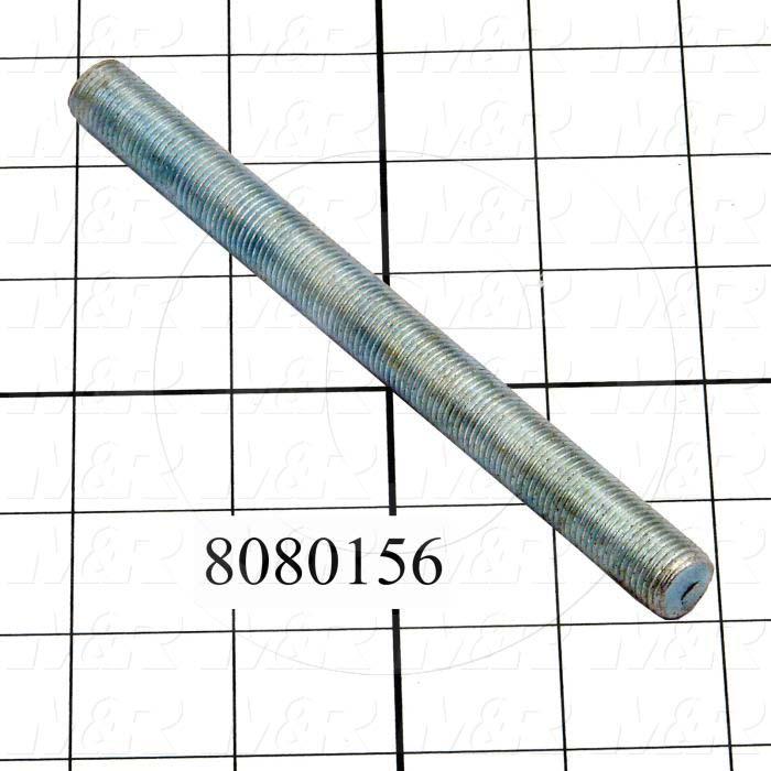 Fabricated Parts, Threaded Rod, 5.75 in. Length, 1/2-20 Thread Size