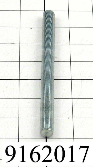 Fabricated Parts, Threaded Rod, 6.50 in. Length, 1/2-20 Thread Size