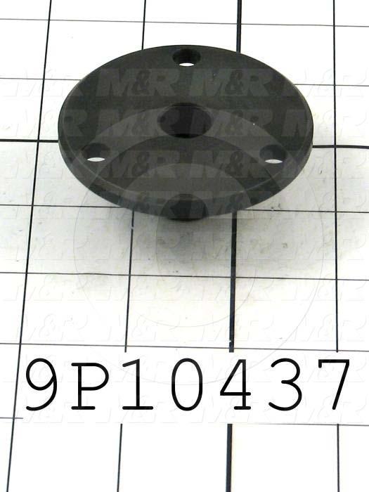 Fabricated Parts, Threaded Rod Upper Bearing, 1.00 in. Length, 2.50 in. Diameter, Black Oxide Finish