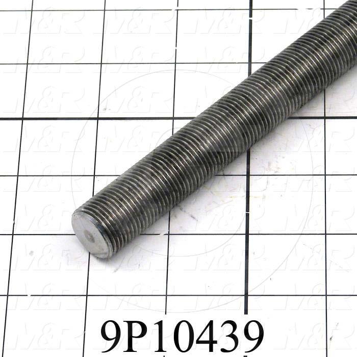 Fabricated Parts, Threaded Shaft, 24.12 in. Length, 3/4-16 Thread Size