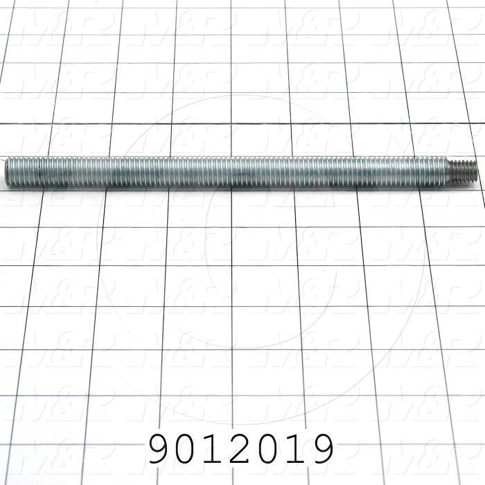Fabricated Parts, Threaded Stud, 7.53 in. Length, 1/2-13 Thread Size