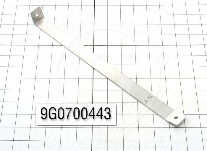 Fabricated Parts, Tie Loop Strap, 13.74 in. Length, 1.00 in. Width, 1.00 in. Height, 18 GA Thickness