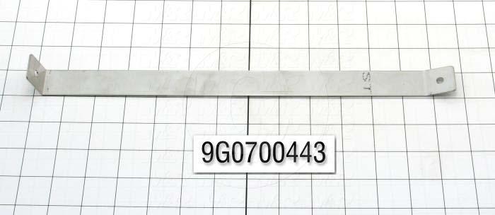 Fabricated Parts, Tie Loop Strap, 13.74 in. Length, 1.00 in. Width, 1.00 in. Height, 18 GA Thickness