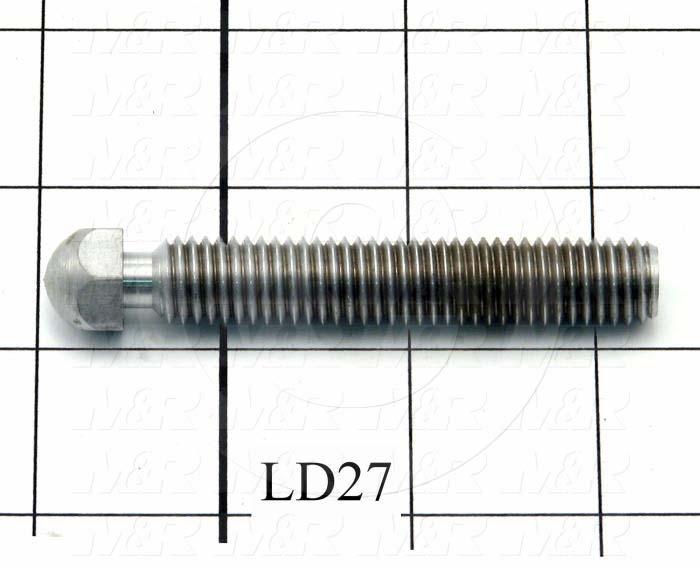 Fabricated Parts, Tilt Adjustment Screw, 3.375 in. Length, 0.50 in. Diameter, Hard Chromium Finish