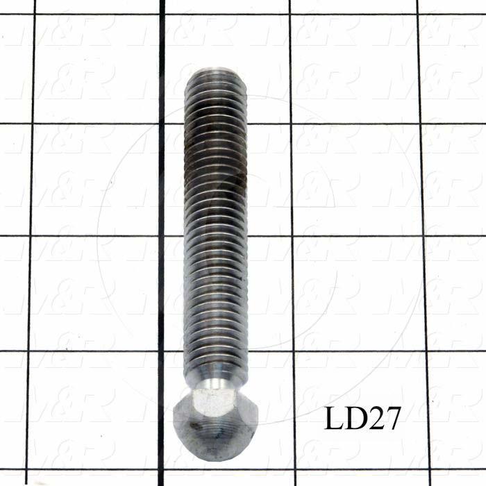 Fabricated Parts, Tilt Adjustment Screw, 3.375 in. Length, 0.50 in. Diameter, Hard Chromium Finish