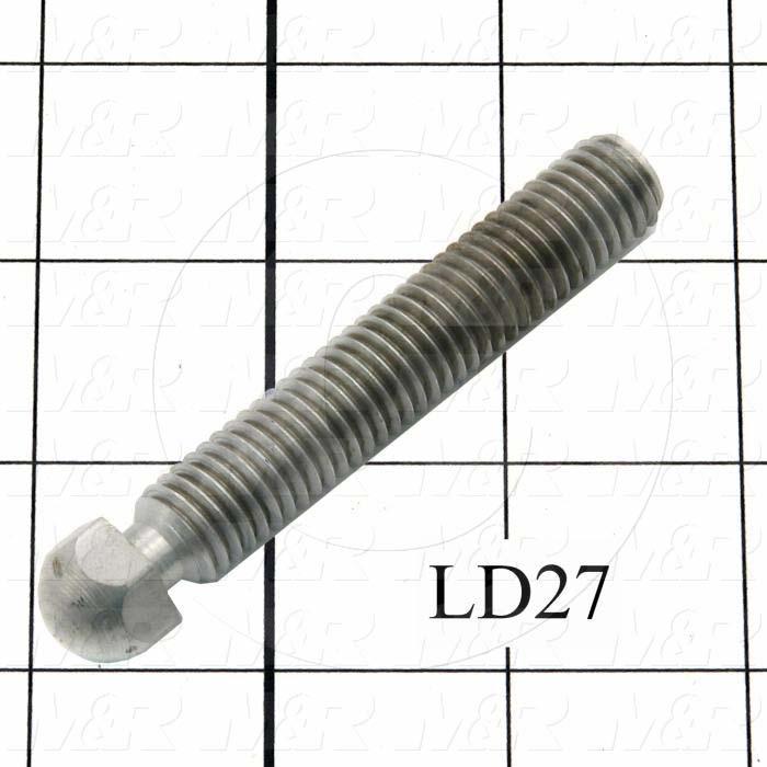 Fabricated Parts, Tilt Adjustment Screw, 3.375 in. Length, 0.50 in. Diameter, Hard Chromium Finish