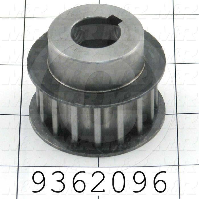 Fabricated Parts, Timing Pulley, 1.32 in. Length, 1.54 in. Diameter