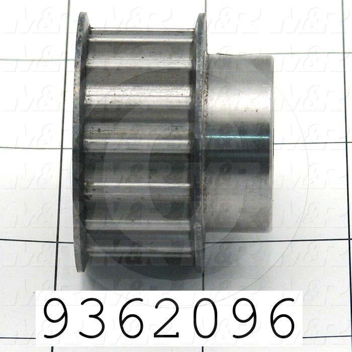 Fabricated Parts, Timing Pulley, 1.32 in. Length, 1.54 in. Diameter