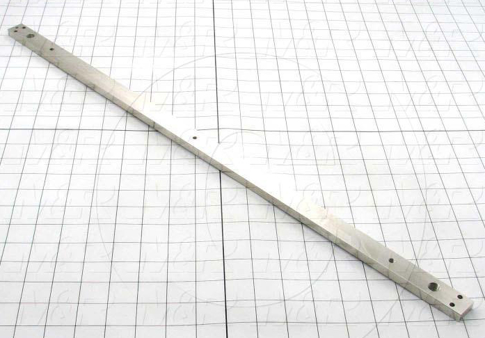 Fabricated Parts, Top Cross Bar, 26.61 in. Length, 0.88 in. Width, 3/8 in. Thickness, Nickel Plated Finish