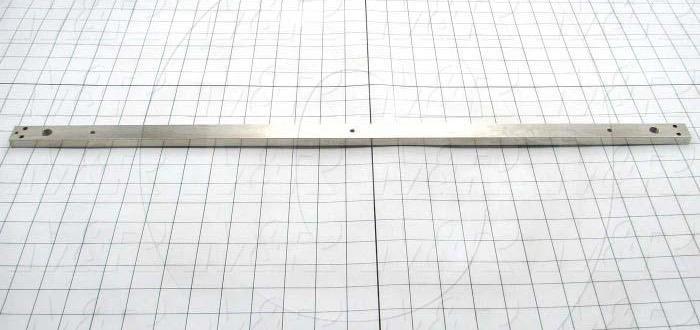 Fabricated Parts, Top Cross Bar, 26.61 in. Length, 0.88 in. Width, 3/8 in. Thickness, Nickel Plated Finish