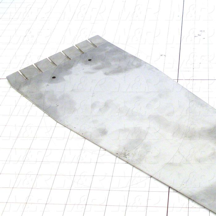 Fabricated Parts, Top Folding Plate, 66.06 in. Length, 8.00 in. Width, 10 GA Thickness, Chain Drive Machine's