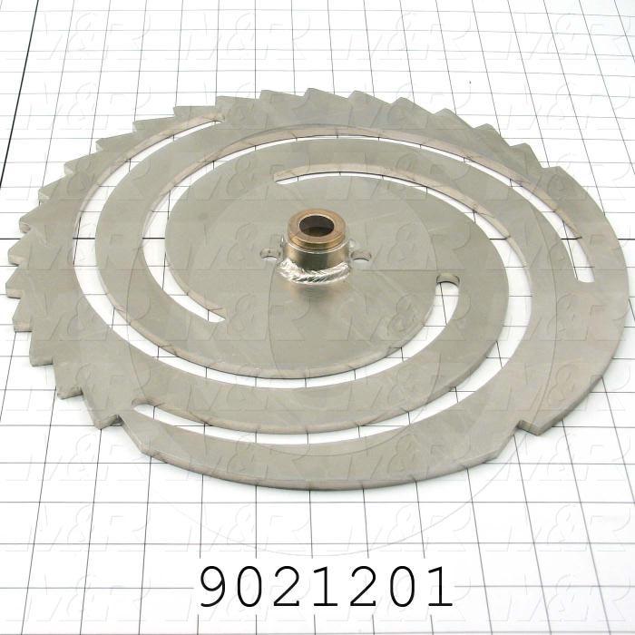 Fabricated Parts, Top Plate, 13.50 in. Width, 0.25 in. Thickness