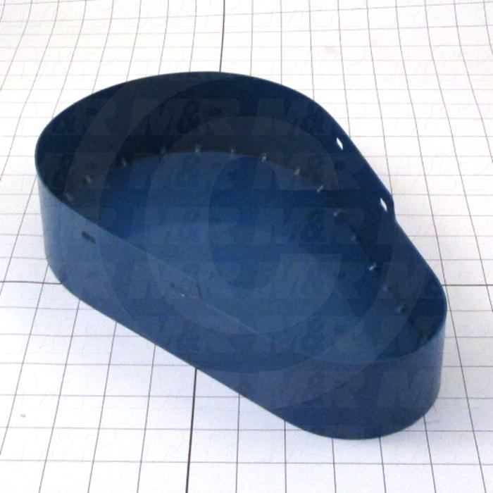 Fabricated Parts, Trans. Cover Blue, 12.70 in. Length, 7.93 in. Width, 2.63 in. Height, Painted Blue Finish