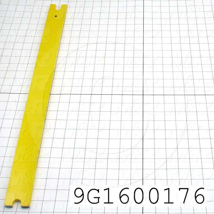 Fabricated Parts, Transit Plate, 24.23 in. Length, 2.00 in. Width, 3/8 in. Thickness, Painted Bright Orange Finish