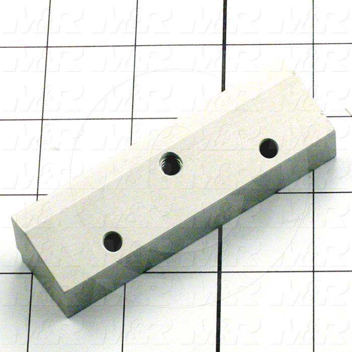 Fabricated Parts, Tri-Loc Long Stop Block, 3.50 in. Length, 0.75 in. Width, 1.00 in. Height, OC50003 Clear Anodizing Finish