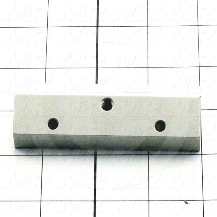 Fabricated Parts, Tri-Loc Long Stop Block, 3.50 in. Length, 0.75 in. Width, 1.00 in. Height, OC50003 Clear Anodizing Finish