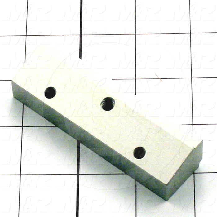 Fabricated Parts, Tri-Loc Long Stop Block, 3.50 in. Length, 0.75 in. Width, 1.00 in. Height, OC50003 Clear Anodizing Finish