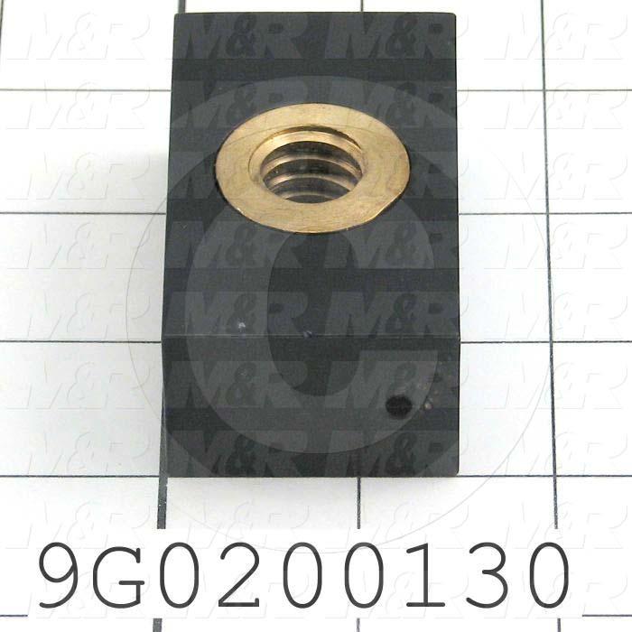 Fabricated Parts, Tucker Ball Nut Block, 2.50 in. Length, 1.50 in. Width, 0.50 in. Thickness