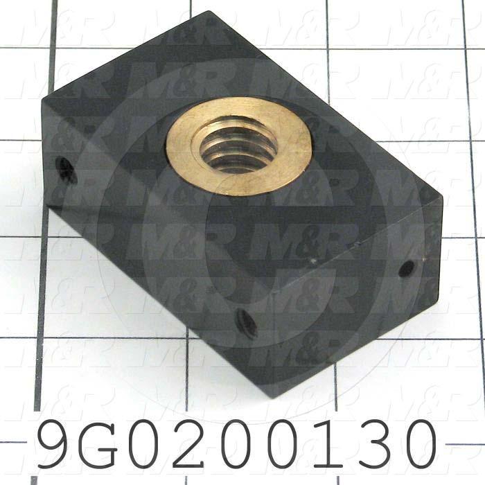 Fabricated Parts, Tucker Ball Nut Block, 2.50 in. Length, 1.50 in. Width, 0.50 in. Thickness
