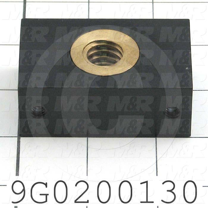 Fabricated Parts, Tucker Ball Nut Block, 2.50 in. Length, 1.50 in. Width, 0.50 in. Thickness