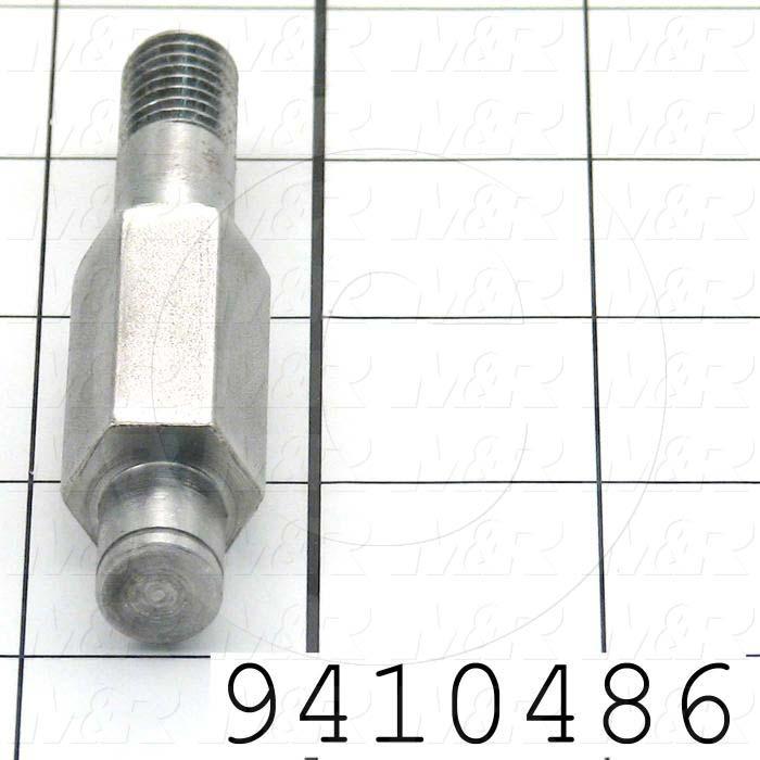 Fabricated Parts, Upper Bearing Pivot 3.125", 3.13 in. Length, 0.625 in. Diameter, 7/16-14 Thread Size