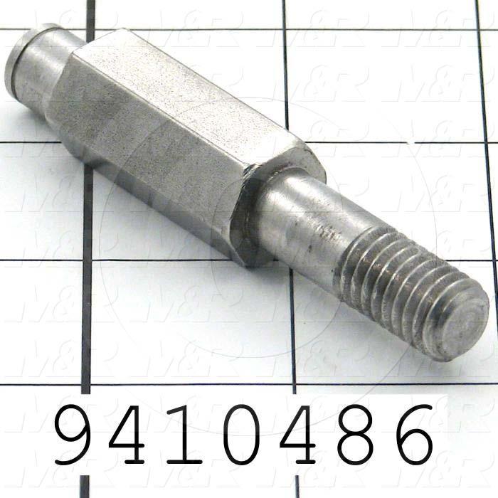 Fabricated Parts, Upper Bearing Pivot 3.125", 3.13 in. Length, 0.625 in. Diameter, 7/16-14 Thread Size