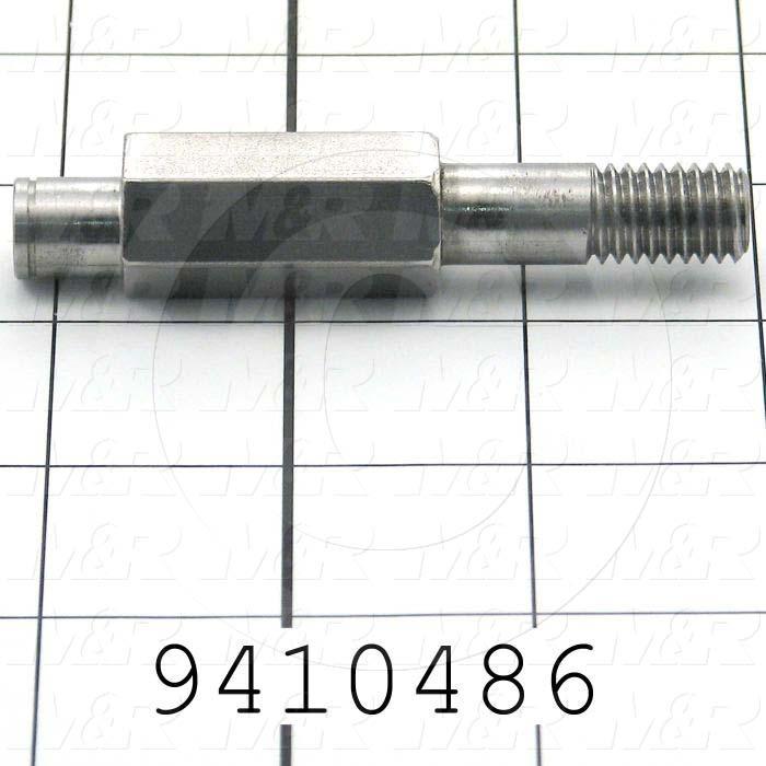 Fabricated Parts, Upper Bearing Pivot 3.125", 3.13 in. Length, 0.625 in. Diameter, 7/16-14 Thread Size