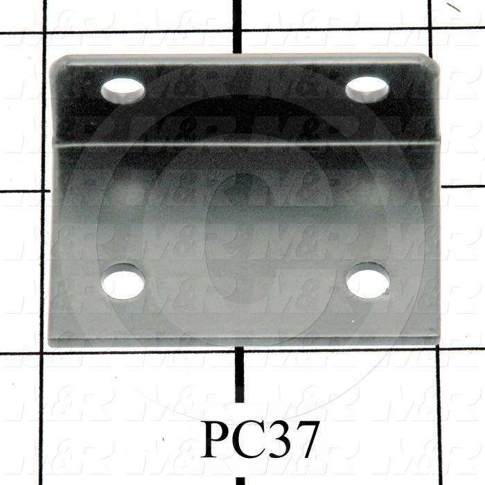 Fabricated Parts, Upper Lift Arm Bracket, 2.00 in. Length, 0.75 in. Width, 1.31 in. Height, 14 GA Thickness, Black Finish