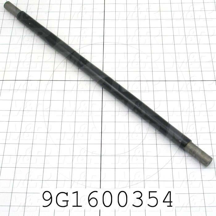 Fabricated Parts, Upper Outfeed Take Up Roller, 23.00 in. Length, 1.00 in. Diameter, Black Powder Coat Finish
