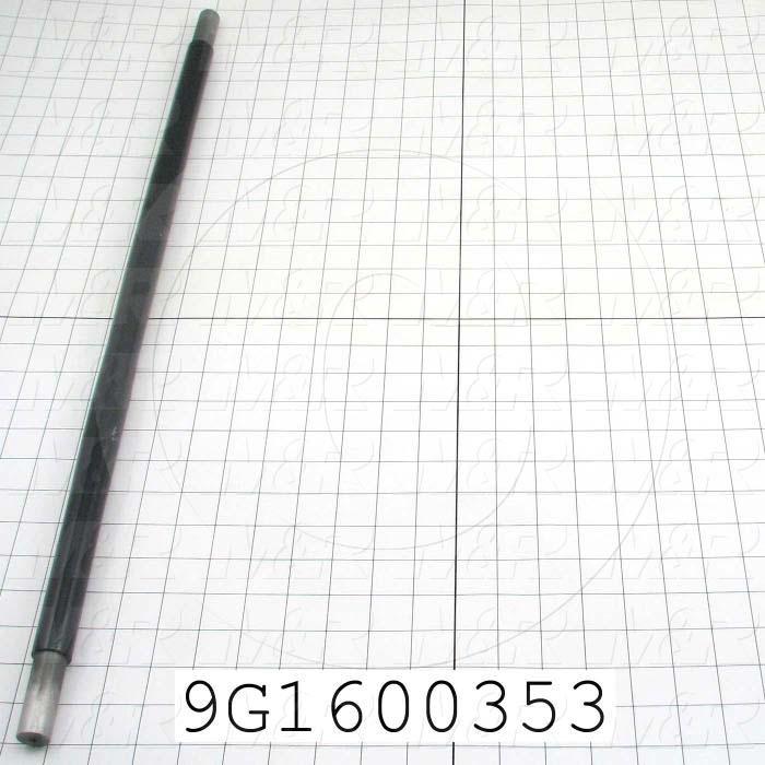 Fabricated Parts, Upper Pinch Take Up Roller, 27.00 in. Length, 1.00 in. Diameter, OC50006 Black Hard Coating Finish