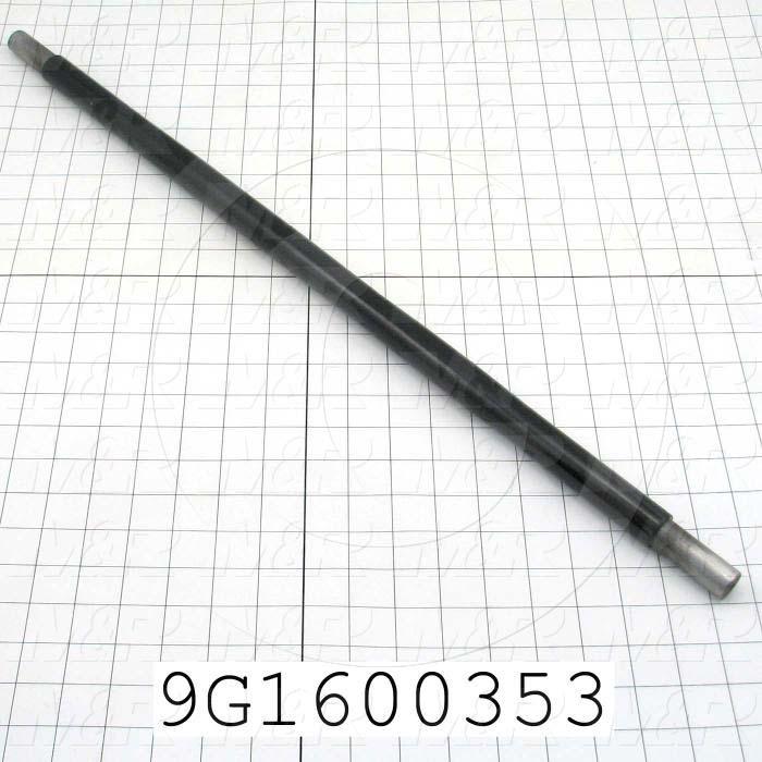 Fabricated Parts, Upper Pinch Take Up Roller, 27.00 in. Length, 1.00 in. Diameter, OC50006 Black Hard Coating Finish