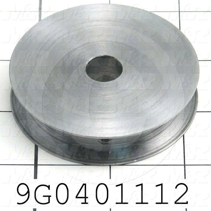 Fabricated Parts, Upper Pulley, 0.56 in. Width, 2.60 in. Diameter