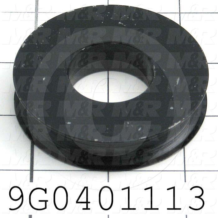 Fabricated Parts, Upper Pulley "B", 0.563 in. Length, 2.60 in. Diameter, Satin Black Finish