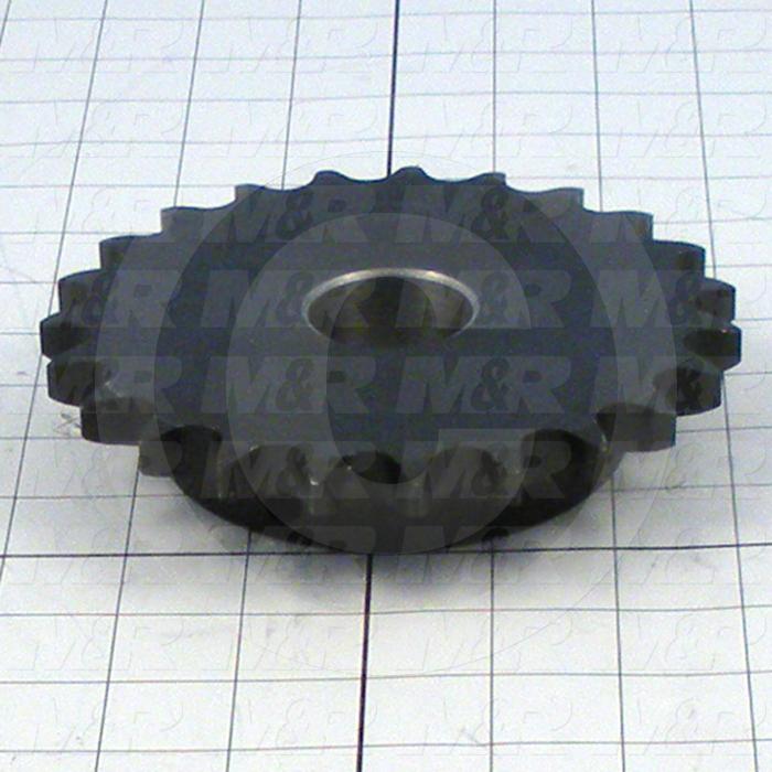 Fabricated Parts, Upper Sprocket Type B 1-3/8" Bore, 5.99 in. Diameter, 60B23 3/4 in. Pitch 23 Teeth