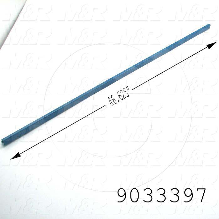 Fabricated Parts, UV 38" Filter Channel, 46.63 in. Length, 0.82 in. Width, 0.63 in. Height, 16 GA Thickness
