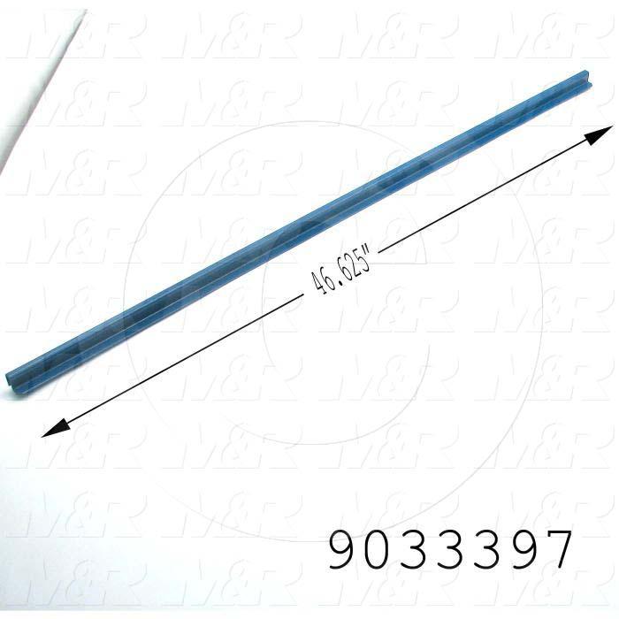 Fabricated Parts, UV 38" Filter Channel, 46.63 in. Length, 0.82 in. Width, 0.63 in. Height, 16 GA Thickness